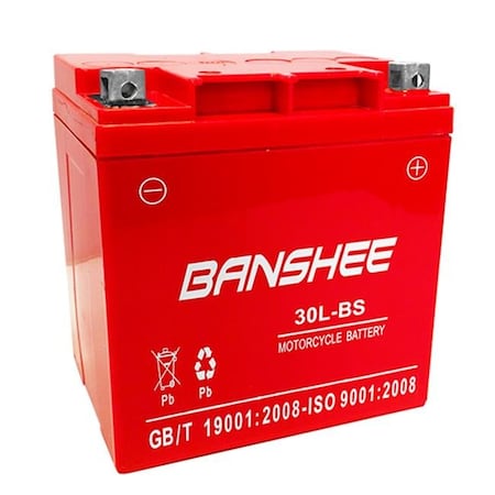 Banshee Banshee 30L-BS-Banshee-001 12V 30Ah Harley Davidson Replacement Motorcycle Battery - 4 Years Warranty 30L-BS-Banshee-001